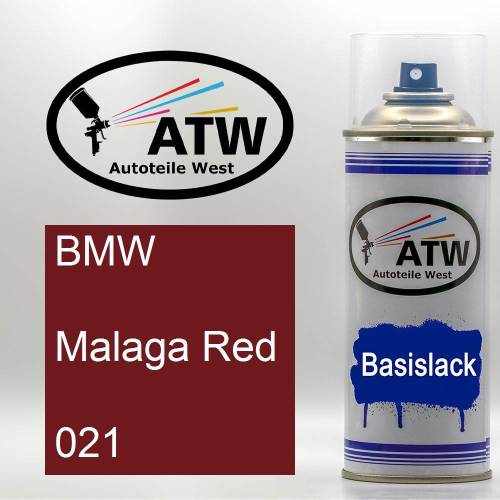 BMW, Malaga Red, 021: 400ml Sprühdose, von ATW Autoteile West.